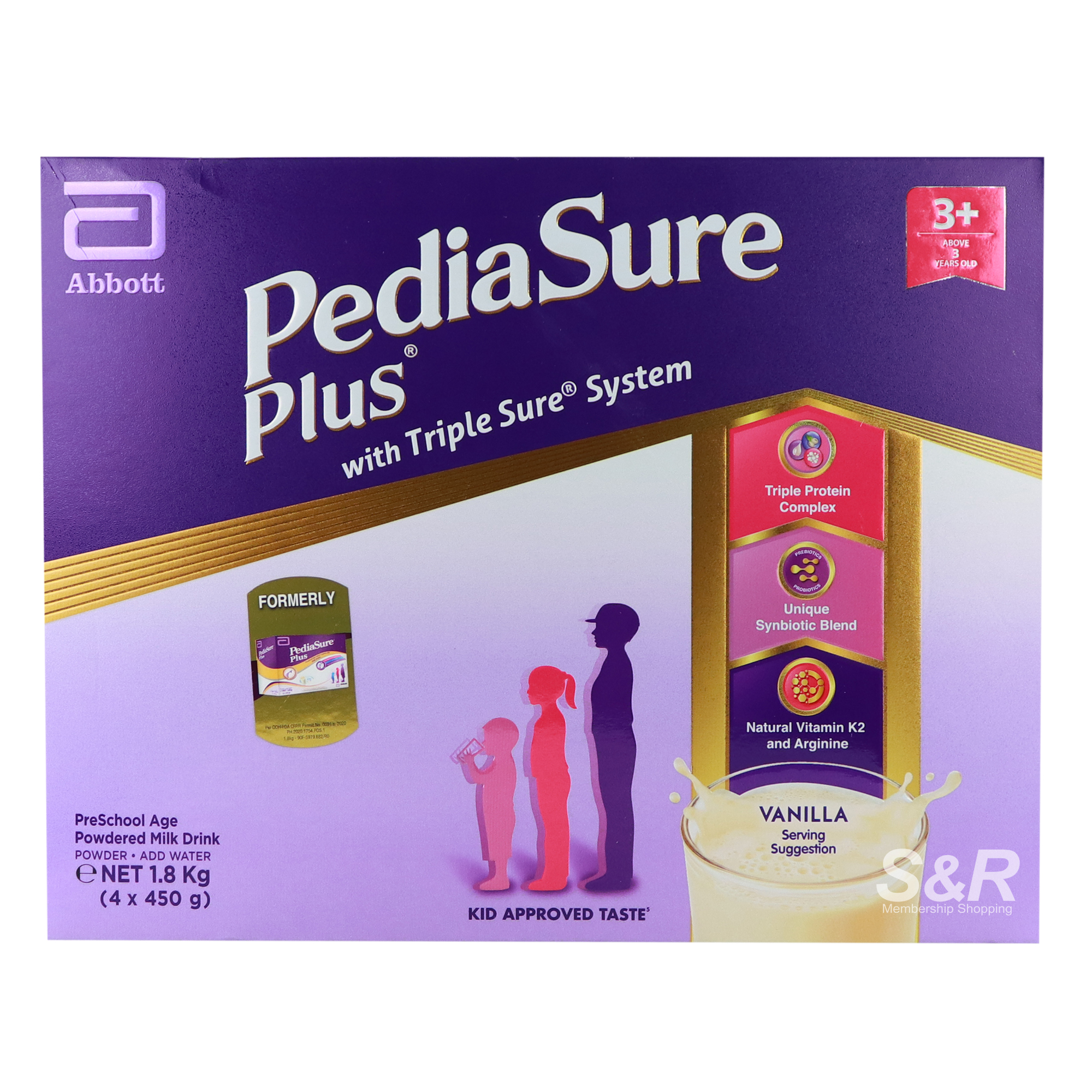 Pediasure Plus with Triple Sure System for PreSchool Age Vanilla Flavore1.8kg